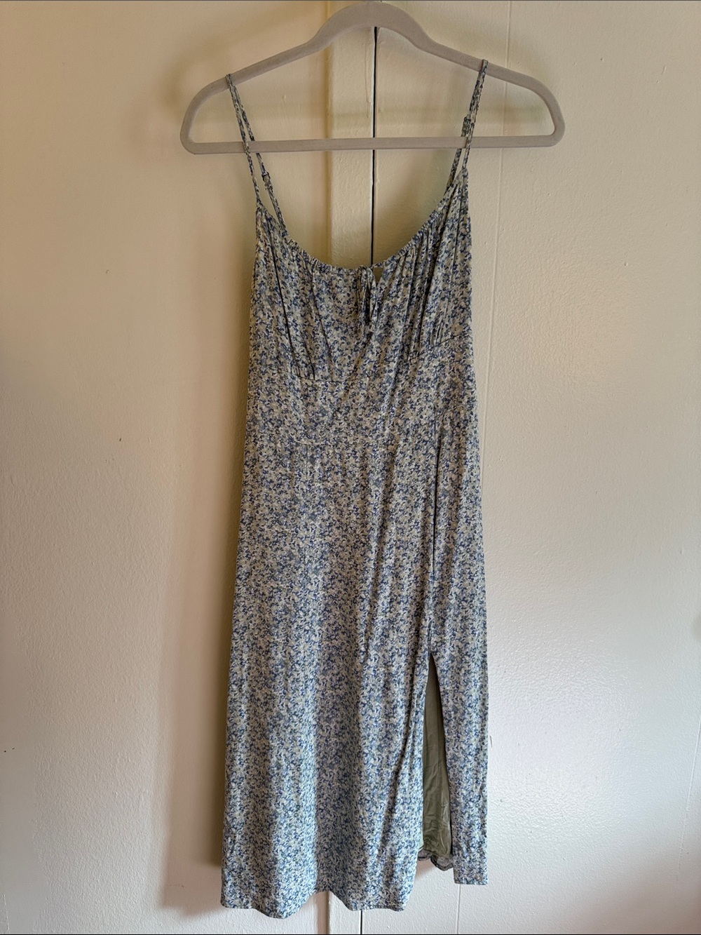 Abercrombie & Fitch Blue Floral Midi Slip Dress